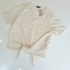 شومیز گره ای تابستانه خنک وارداتی اسمارا esmara رنگ شیری