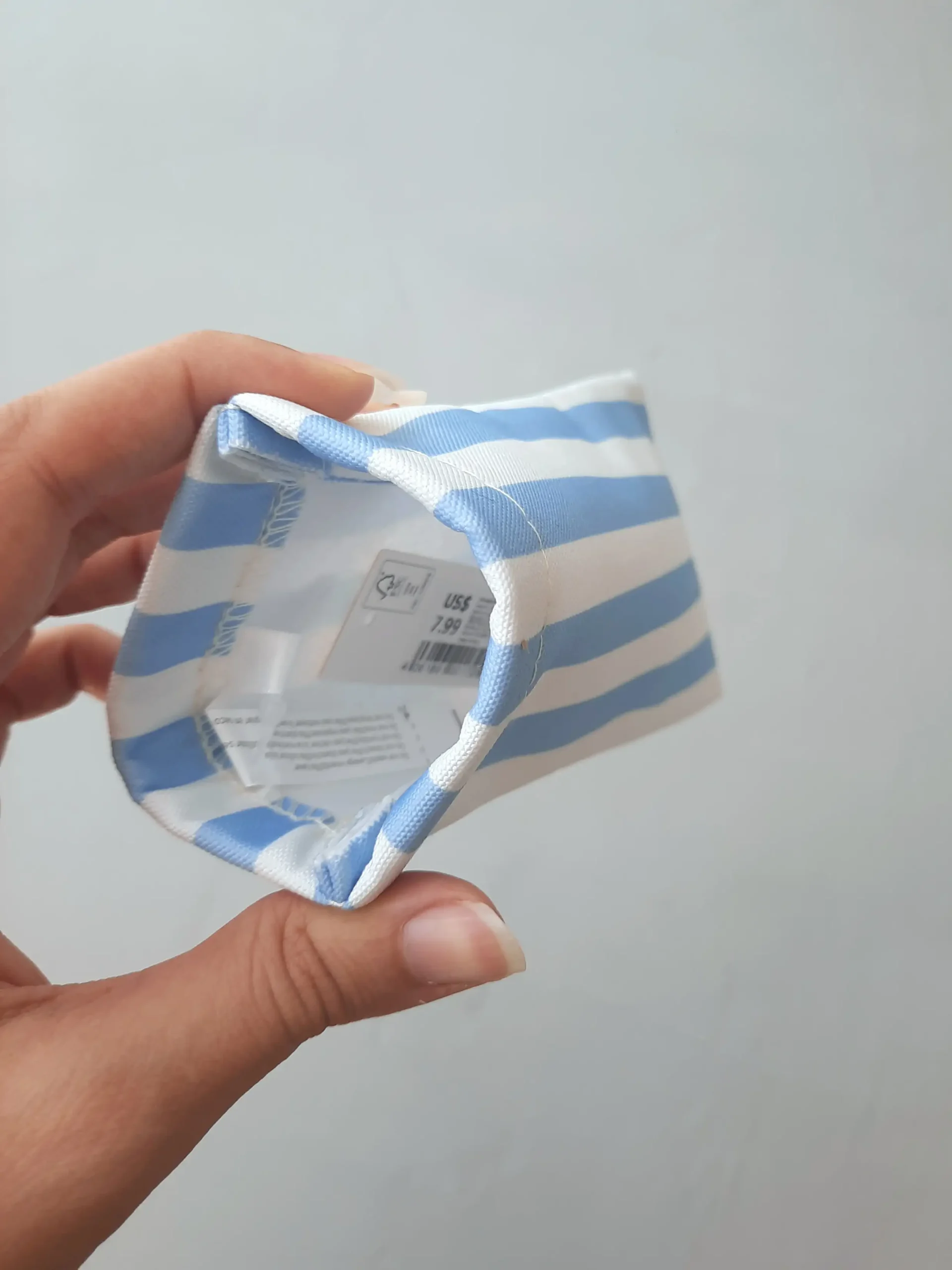کاور عینک مگنتی وارداتی راه راه آبی سفید - تصویر 2