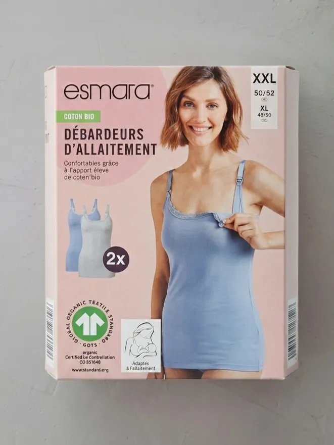 تاپ نخی شیردهی یقه گیپوری اسمارا esmara رنگ طوسی - Image 5